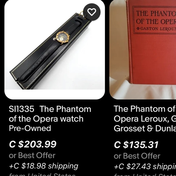 The Phantom Of The Opera Magic Watch / 1986 / Very Rare / New - Picture 10 of 10